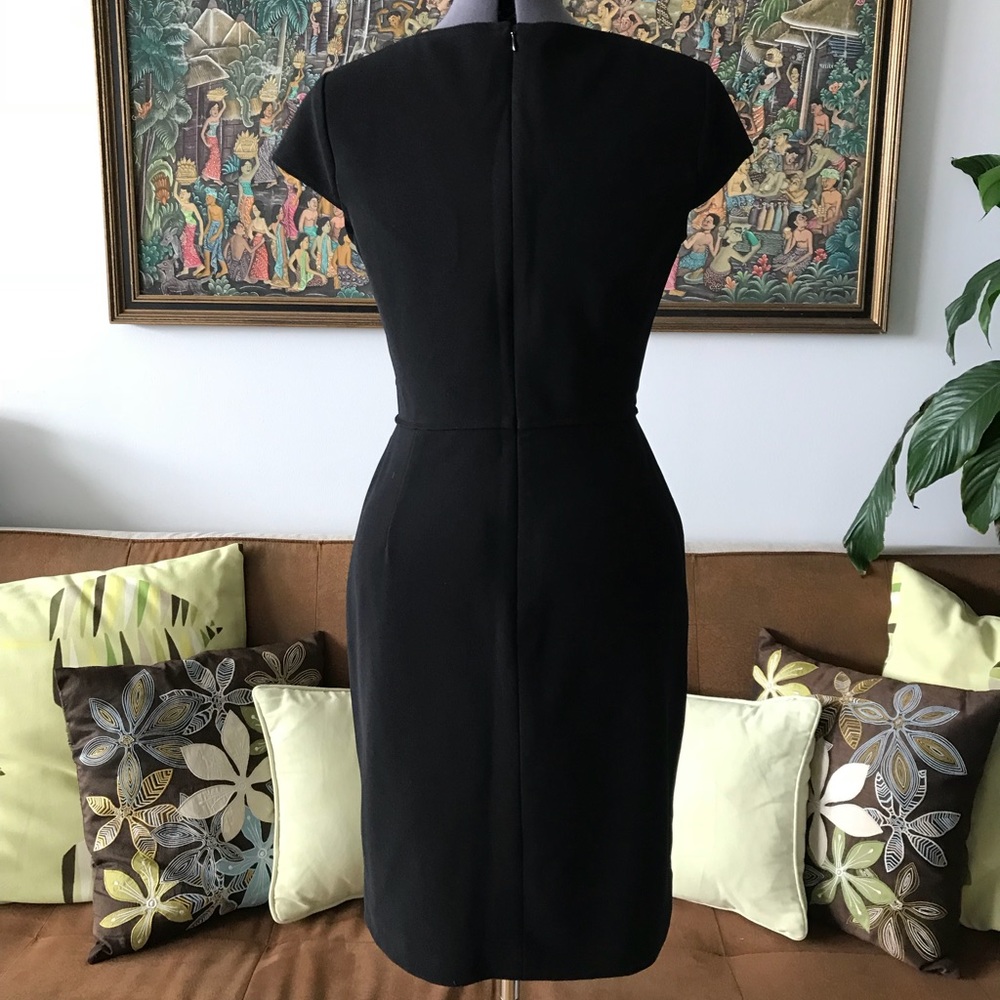 LONDON TIMES Black Classy woven fitted Dress 6 - Picture 3 of 4